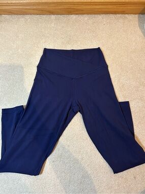 aerie Navy High-Waist Cross-Over Leggings